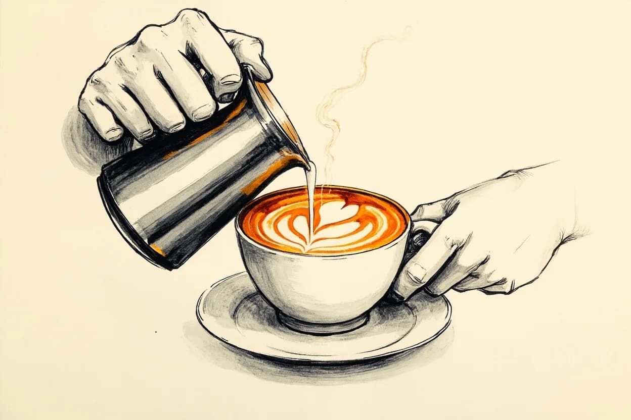 Kafe web tasarım, latte sanatı