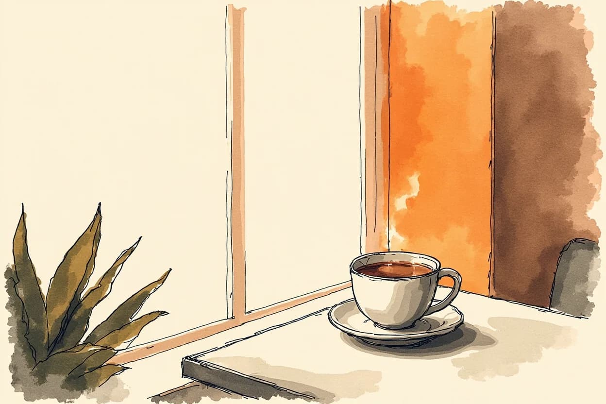 Kafe web tasarım, sıcak kahve köşesi