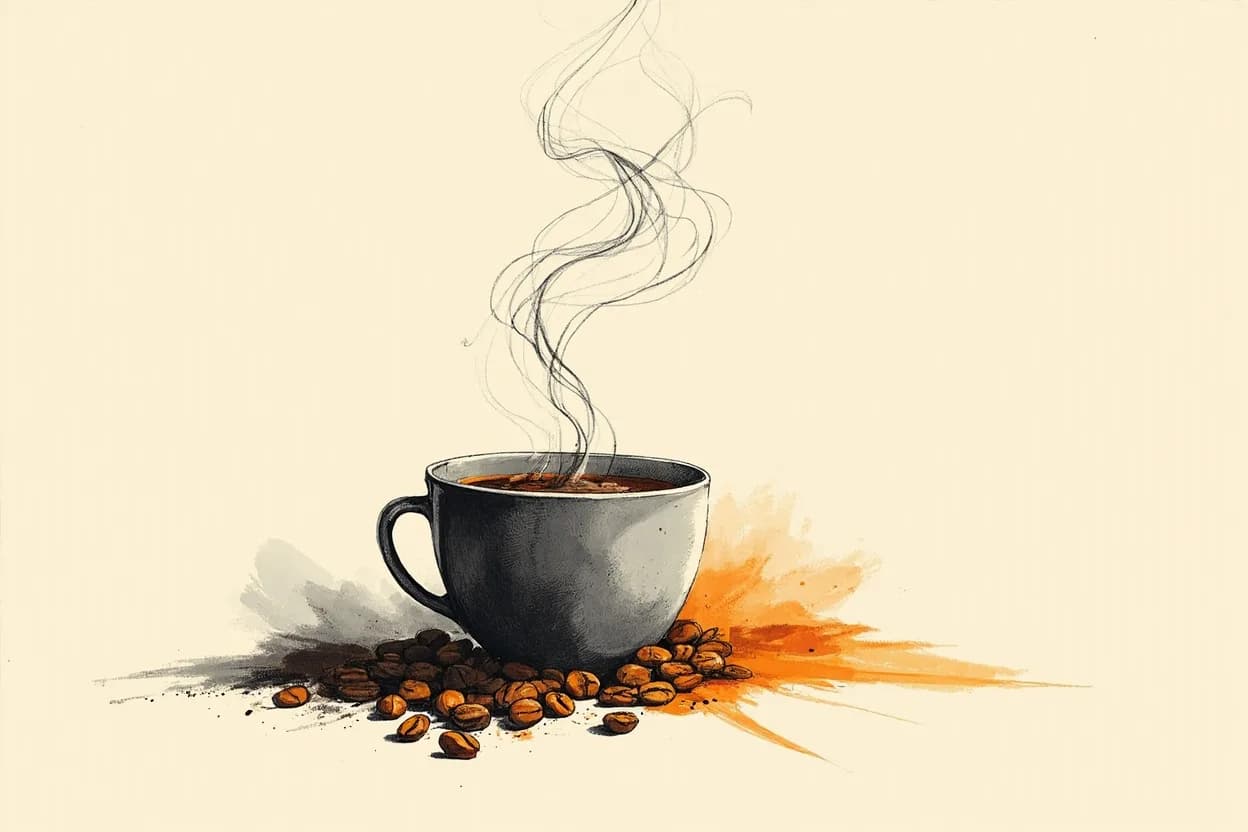 Kafe web tasarım, çekirdek ve fincan